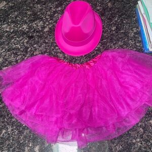 Pink Tutu and Hat Kids Costume aka Barbie Outfit